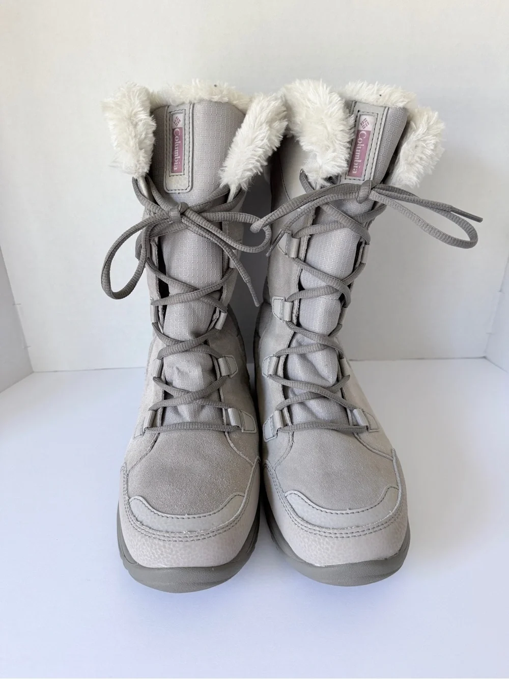 Columbia Women's Faux Fur Winter Boots - Light Gray